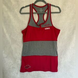 Arkansas Razorbacks Red and Gray Athletic Tank